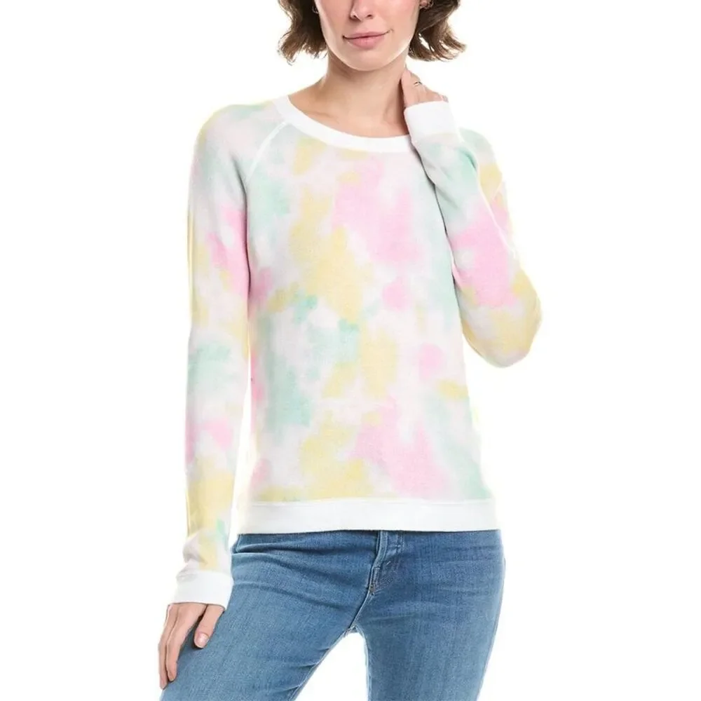 Forte Cashmere Womens  Reversible Dream Cashmere-Blend Sweater, White